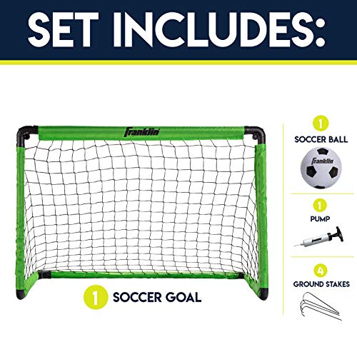 Franklin Sports Mini Soccer Goal with Ball and Pump - color: Green