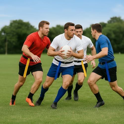 Flag Football Belt,Adjustable Flag Football Belt with Belt and Flags,for Youths,Adults