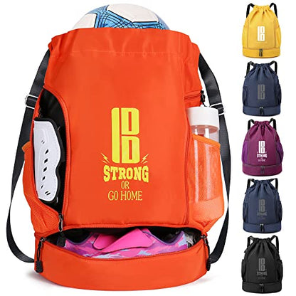 brooman Youth Soccer Bags Boys Girls Backpack for Soccer Basketball Volleyball & Football with Ball Compartment