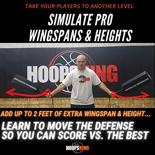 HOOPSKING Defender Extender Basketball Training Pads - Volleyball Blocking Drills - Football Quarterback Pass Rush Distractor - Makes Players Learn to Handle Taller, Faster, & More Athletic Opponents