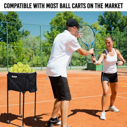Tennis Balls Hopper Bag, Replacement Storage Bag with Side Pockets, Lightweight Teaching Cart Bag for Pickleball, Baseball Ball, Table Tennis, Frame Not Included