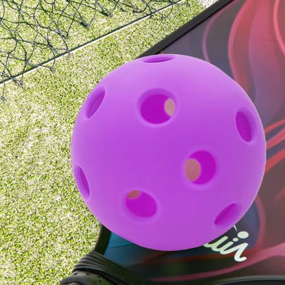 Indoor Pickleball Balls,26 Holes Indoor Pickleballs USAPA Approved,4-Pack High Bounce Pickle Balls, Pickleball Gifts for Men or Women Pickleball Enthusiasts, Purple