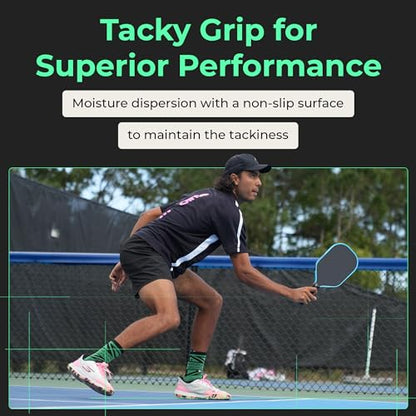 ADV MaxTac Tacky Pickleball Grip Tape - 3, 6, 12-Pack - Extremely Sticky Non-Slip Pickleball Overgrip - Razor-Thin & Easy to Use Pro Pickleball Paddle Grip Tape - color: 12-Pack Black