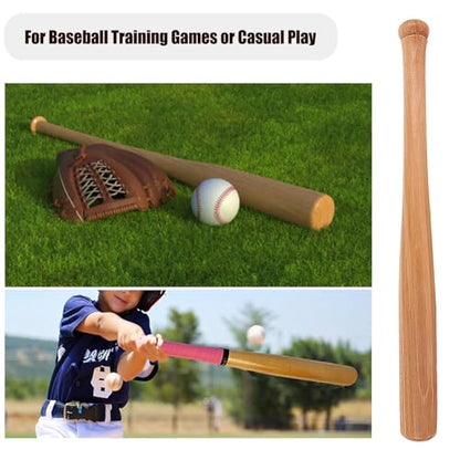 Wood Baseball Bat, Classic Hardwood Solid Training Baseball Bat for Practice (21")