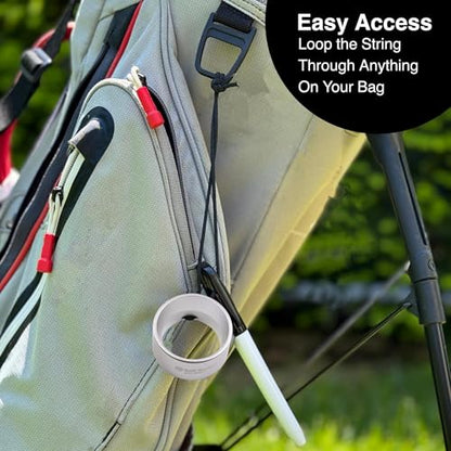 Ball Badge Aim Stripe - 360 Degree Golf Ball Line Marker Kit with Golf Bag Attachment for Perfect Alignment and Precision Putting - color: Silver