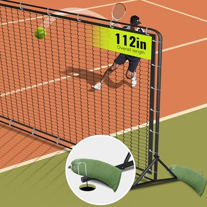 9.4ft x 7.4ft Tennis Rebounder Net, Tennis Rebounder Trainer, Multi-Sport Training Bounce Back Net for Tennis, Baseball, Lacrosse, Hockey, Softball, Pickleball, Ball, for Backyard and Indoor & Outdoor