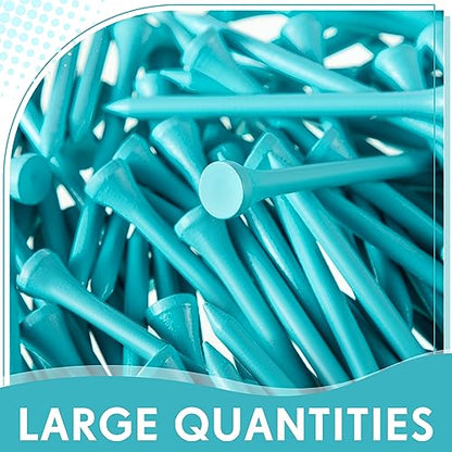 Jenaai 200 Pcs Golf Tees Bamboo Golf Tees Professional Golf Tees Bulk for Women Golf Club Accessories