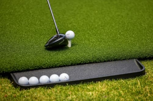 Dura-Pro Premium Turf Indoor/Outdoor Golf Mat. Bonus Tray + 3 Tees - style: Perfect Reaction 5'x5'-41mm Thickness