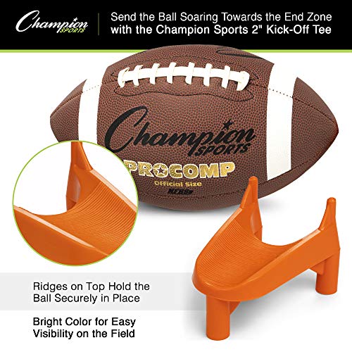 Champion Sports Football Kicking Tee – Heavy-Duty Kickoff Tee in Multiple Styles & Sizes - style: Heavy Duty Kicking Tee (2 Inch)