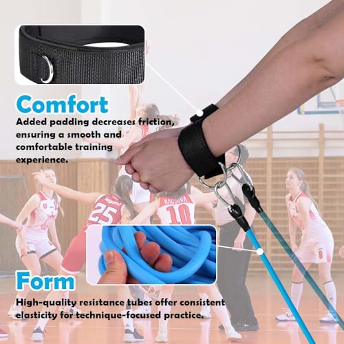 Volleyball Passing Trainer with Resistance Bands – Volleyball Passing Bands & Arm Bands Set for Volleyball Practice, Agility, Serving, Arm Swing & Pass Training