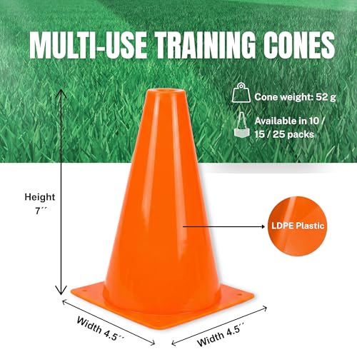 GSi 7" Marker Cones – Sports Training & Field Practice Cones