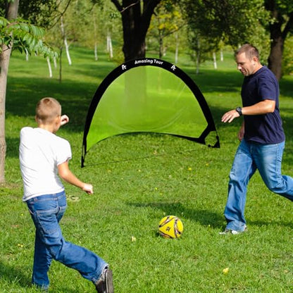 Pop Up Soccer Goals 4ft Soccer Goal Posts for Kids, Foldable Soccer Garden Goals Soccer Sport Games Training Practice