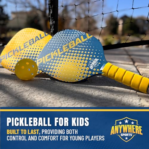 Ultimate Youth Pickleball Set with Net, Paddles, and Balls - Start Playing Pickleball Today with This Complete Junior Kit for Boys and Girls Ages 5 to 12