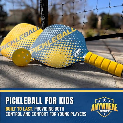 Ultimate Youth Pickleball Set with Net, Paddles, and Balls - Start Playing Pickleball Today with This Complete Junior Kit for Boys and Girls Ages 5 to 12