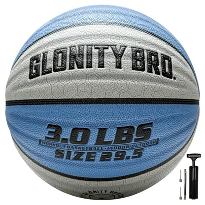 Weighted Basketball Non-Slip 28.5"/29.5", 2.2LBS/3LBS, Outdoor/Indoor Heavy Training Ball, Used to Increase Strength