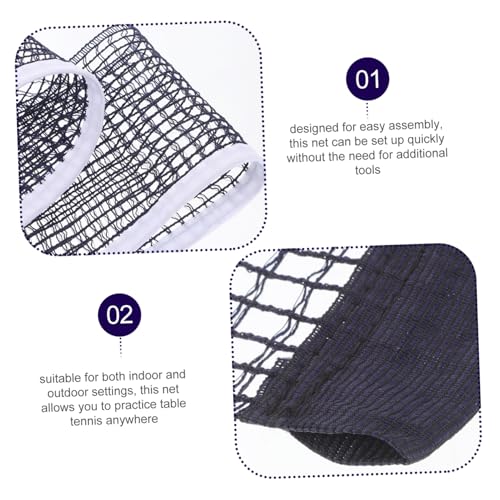 KICHOUSE Table Tennis Net Sturdy Cotton-Polyester Retractable Net for Indoor and Outdoor Use Easy Installation Lightweight Design for Training and Recreational Play