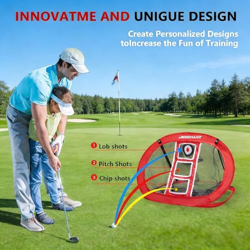 10x7ft Golf Practice Net with Chipping Target, Foldable Mat, 8 Tees & 6 Balls – All-in-One Golf Hitting Net for Backyard, Indoor Outdoor Use, Includes Carry Bag for Easy Storage
