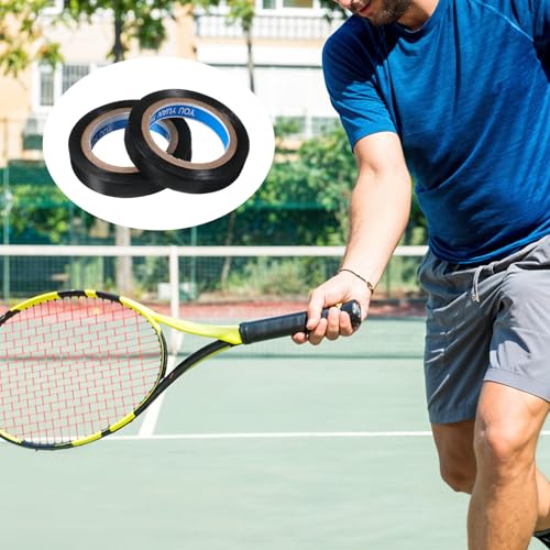 EupHHonycs 2Pcs Grip Finishing Tape Tennis Racket PVC Racquet Finishing 0.4Inch ×10.93 Yards Badminton Racquet Grip Racket Wrap Tape for Tennis Badminton