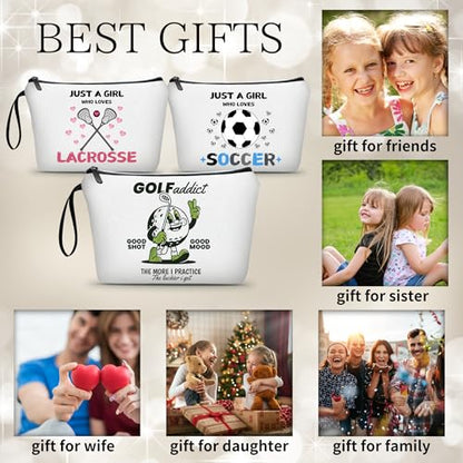 Small Golf Bag for Women - Funny Female Golfer Gifts, Makeup Bag for Purse, Golf Party Favors - color: golf2