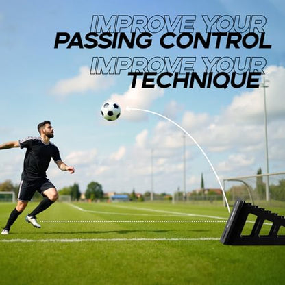 Soccer Rebounder Board Trainer，2 Way Kickback Panel for Passing, Shooting Ball Control Solo Team Football Training Equipment for Agility, Reflex Skill Drills