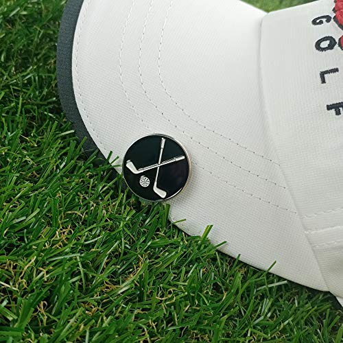 Golf Ball Markers with Hat Clips Value Sets for Men Women Golfer, Removable Attaches Easily to Golf Cap Premium Gifts - color: skull club
