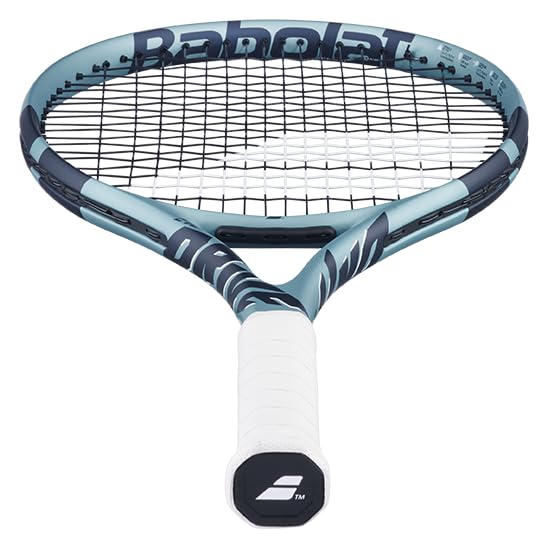 Babolat Evo Drive 2nd Gen Tennis Racquet Strung with 16g Syn Gut at Mid-Range Tension - color: Black String, size: 4 3/8" Grip