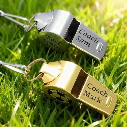 1 PCS Custom Whistle for Coaches Teacher Customized Adult Whistle with Lanyards Personalized Whistle for Coaches Personalized Lanyards Whistles Sports Whistle Safety Whistle Coach Gifts - color: 1 pcs