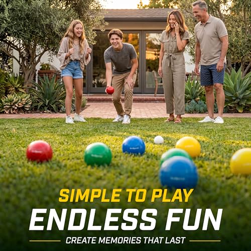 GoSports 90 mm Bocce Ball Sets - Outdoor Lawn Game - Composite or Resin - color: Resin