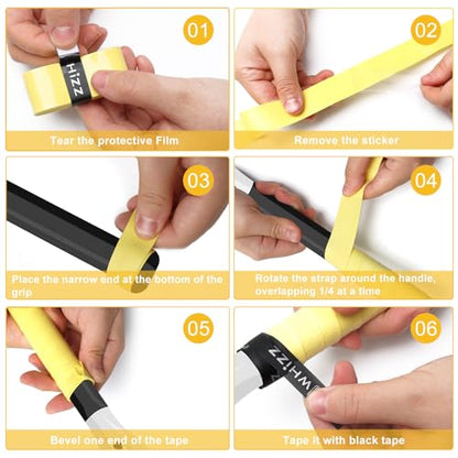 20pcs Tennis Racket Grip Tape, Anti Slip and Absorbs Sweat Tennis Grip Tape Precut Grip Tape for Badminton Overgrip and Pickleball Overgrip (Mix Color)
