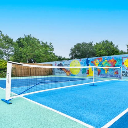 Vermont Procourt Combi Net | Net for Tennis, Badminton, Pickleball & Soccer-Tennis | Portable Badminton Set | Mini Tennis & Badminton Sets for Backyards - color: 10ft Wide (Half Court Pickleball Only)