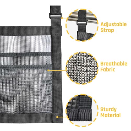 Ping Pong Paddle Holder,Under Table Ping Pong Racket and Ball Rack Organizer,Hanging Mesh Bag for Table Tennis Accessories Storage.and Organization