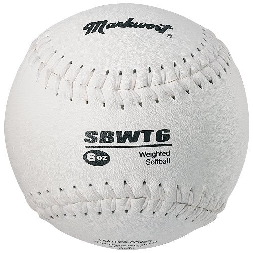 Markwort Weighted 12-Inch Softballs-Leather Cover - color: White