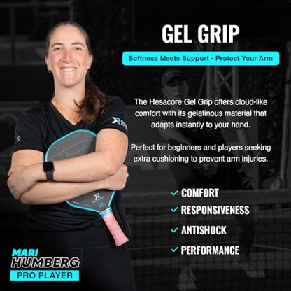 Hesacore Pickleball Paddle Gel Grip - 5.25in - Soft Feel - Supports Tennis Elbow, Enhances Grip Strength, Reduces Vibration with Finger Support and Anti-Sweat Design - size: Small