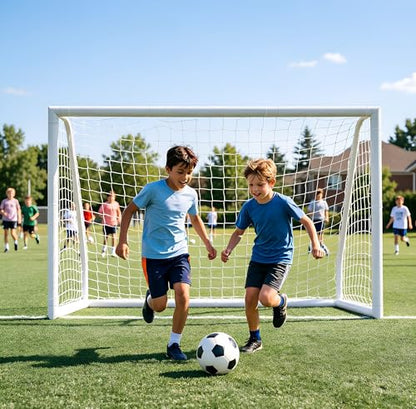 ZENY Portable Soccer Goal for Backyard,12x6 / 10x6.5 / 8x5 / 6x4 ft Kids Adults Soccer Net and Frame for Home Backyard Practice Training Goals, Soccer Training Equipment - style: 8 x 5 FT - 2 Pack
