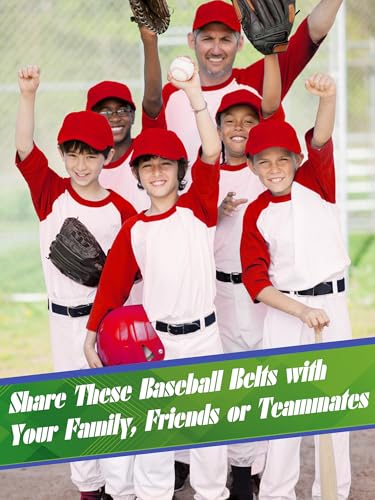 12 Pieces Baseball Belts Bulk Softball Belts Packs Leather Belt Adjustable Softball Belt Stretch Sports - color: Navy Blue, size: Youth Size