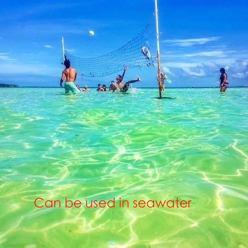 Professional Volleyball Net Outdoor Heavy Duty, All Weather Enhanced with Aircraft Steel Cable, Regulation 32x3FT Replacement Net for Backyard Beach Pool Indoor