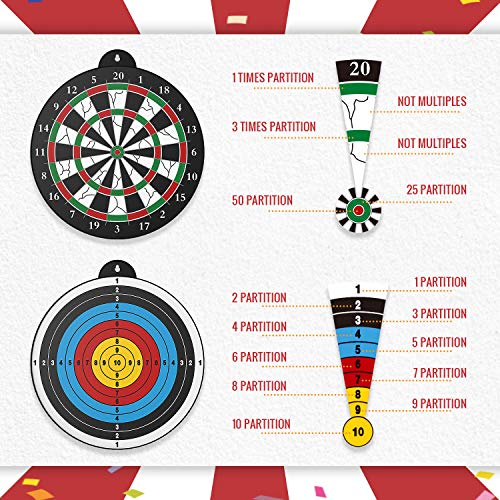 Dart Board - 12pcs Magnetic Darts - Excellent Indoor Game and Party Games - Gifts for 5 6 7 8 9 10 11 12 Year Old Boy Kids - style: Black