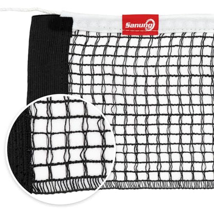 Sanung C-Y1 Table Tennis Net, 2 Pieces High Stretch Foldable Ping Pong Net with 4 Chains Adjust Tension Height, Compatible with Any Standard Size Desktop for Indoor Outdoor Use