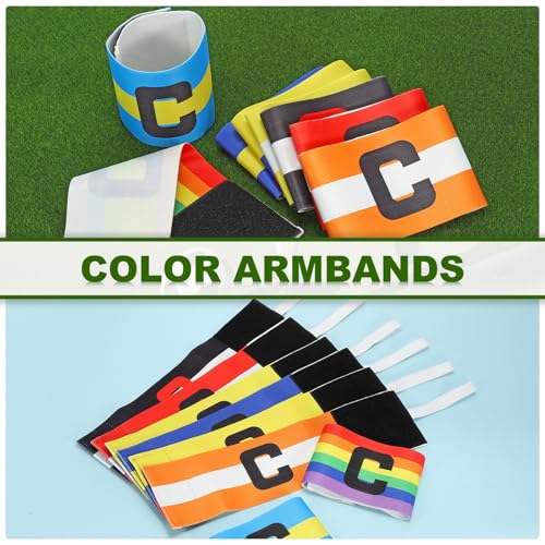 PATIKIL Soccer Captain Armband, Captain Arm Bands for Soccer Elastic Captain C Arm Bands Sports Captain Armbands for Youth Adult Football Team Training - color: Red/White