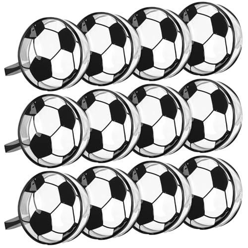 Reginary 12 Pcs Soccer Cosmetic Snack Bag Goodies Gifts Accessories for Makeup Bags Soccer Clear PVC Cheer Case Toiletry Zipper Pouch Waterproof Travel Handbag Purses Organizer for Team Gift - style: Soccer