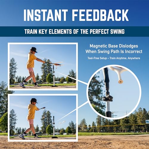 Baseball Swing Trainer for Kids & Adults | USA Made with 1 Year Warranty | Upgrade Your Baseball Training Equipment with the Baseball Tee Attachment Baseball Hitting Trainer