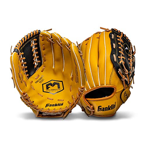 Franklin Sports Field Master Baseball + Softball Glove - Field Master Adult + Youth Baseball + Softball Mitt - Men's + Women's Gloves - Right Hand Throw