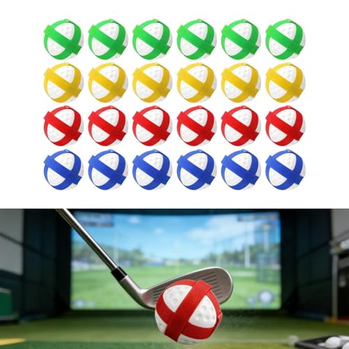 Mini Hook and Loop Balls 24-Pack, 1.65 Inch Small Sport Balls for Golf Training, Party Games, Portable Toy Gifts for Kids and Adults