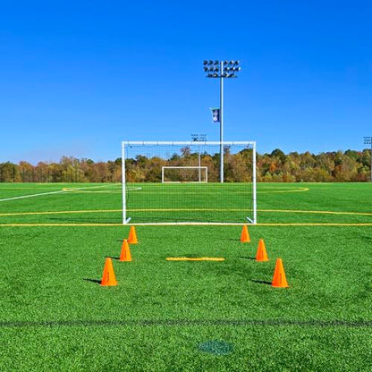 8x5 Ft Soccer Rebounder Goal, Heavy Duty 3MM Steel Frame w/Two Nets, 5 Adjustable Angles for Passing, Shooting & Skills Practice