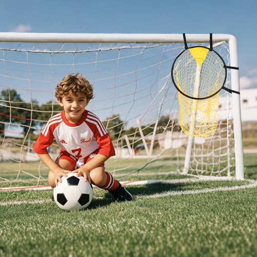 Soccer Goald Shooting Target Net: Top Bins Soccer Target Net for Goals Training Practice Equipment Easy to Attach and Detach