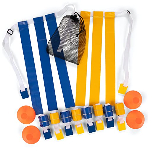 Champion Sports Quick Release Flag Football Set – Durable Belt, 3 Detachable Flags & Adjustable Fit (25”-50”)