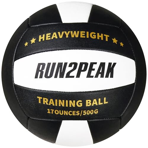 RUN2PEAK Setter Training Volleyball Official Size 5 Volleyballs Heavy Weight Ball PU Practice Volley Balls for Indoor Rebounder Equipment Setters Weighted Volleyball Setting Trainer