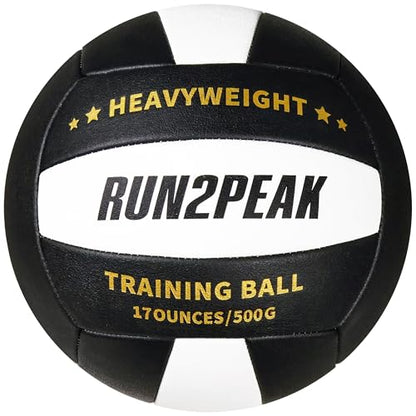 RUN2PEAK Setter Training Volleyball Official Size 5 Volleyballs Heavy Weight Ball PU Practice Volley Balls for Indoor Rebounder Equipment Setters Weighted Volleyball Setting Trainer