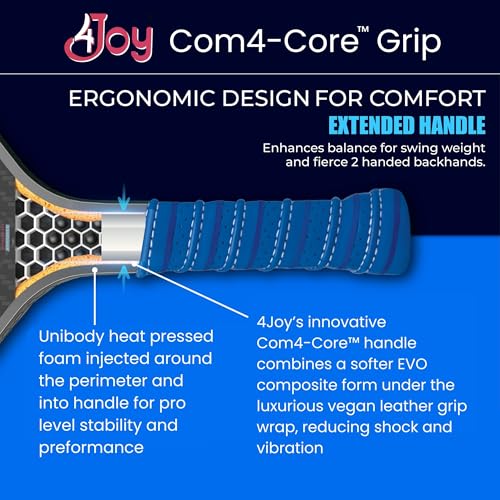 4Joy Pickleball Paddle Premio Series - Thermoformed Premium T700 Carbon Fiber Pickleball Paddless - Professional Pickleball Rackets for Women & Men - 16mm Honeycomb Core - USAP Approved - style: Union Pack: Sunset & Damask
