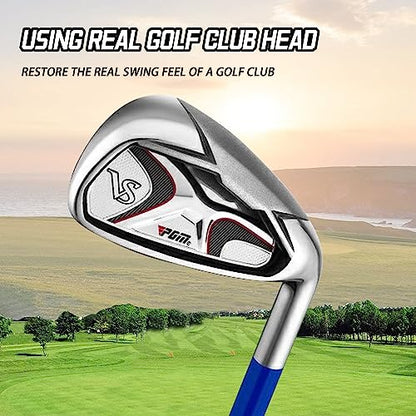 PGM Golf Swing Training Aid for Right-Handed Men and Women - Driver and Iron Weighted Swing Trainer Golf Club Click Stick for Strength Grip Tempo & Flexibility Training